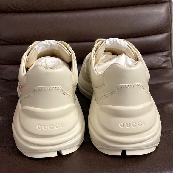 The North Face X Gucci limited edition rhyton leather logo monogram sneakers NWB - Picture 5 of 8